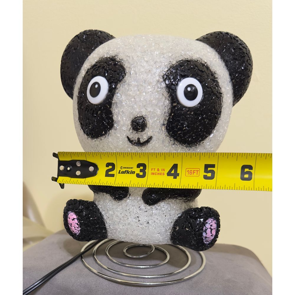 Sparkle panda lamp on spring 7.5" - Picture 7 of 9